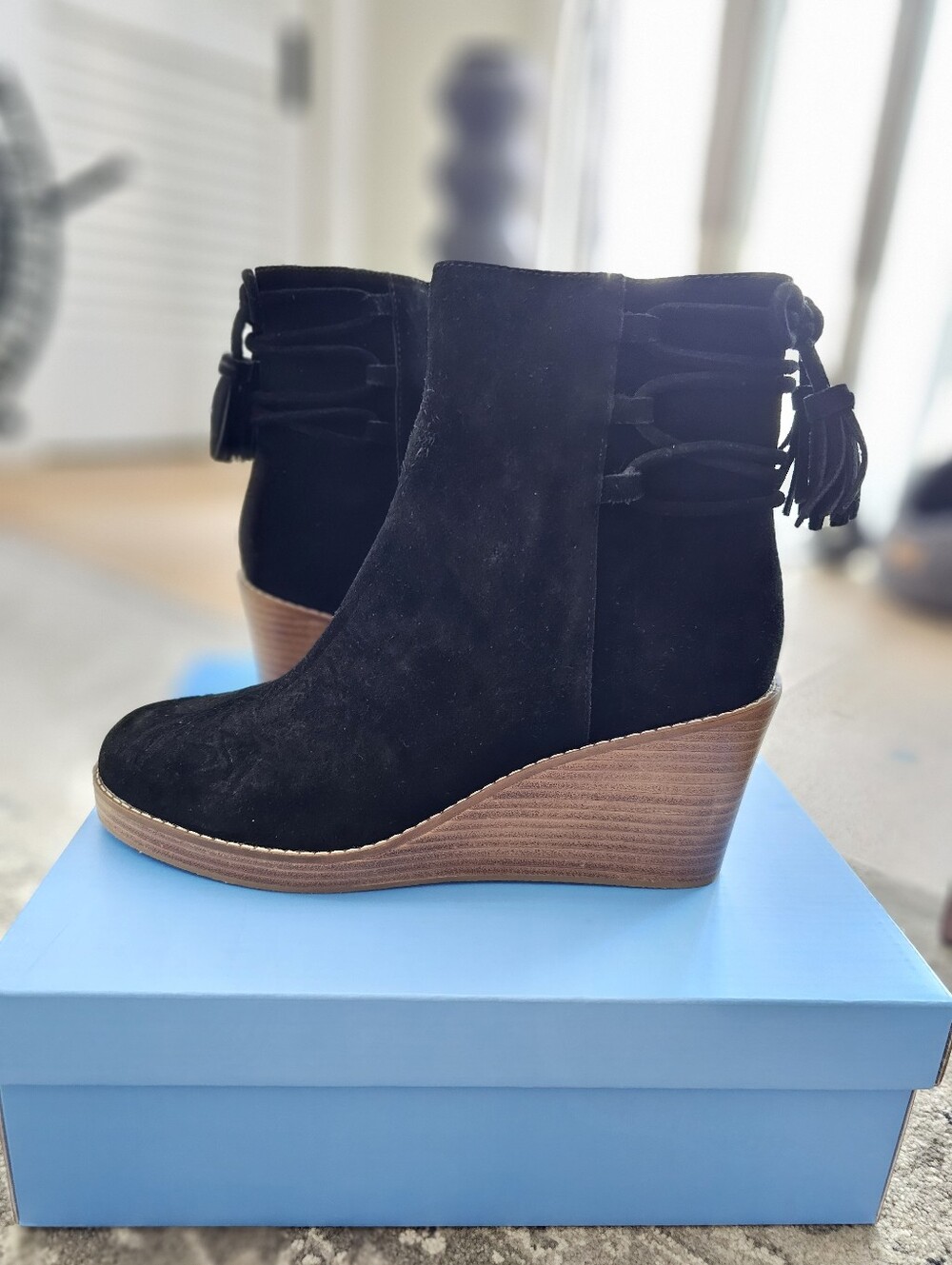 Jack Rogers Banbury Suede Wedge Booties